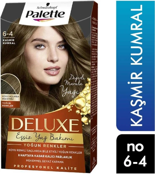 Palette Deluxe Eşsiz Yağ Bakımı Saç Boyası Kaşmir Kumral 6-4 ürün görseli 1