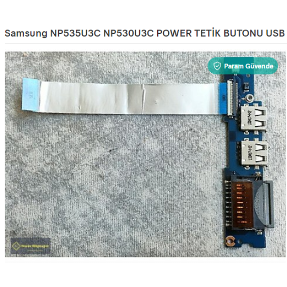 Samsung NP535U3C NP530U3C POWER TETİK BUTONU USB SOKET SD KART ürün görseli 1