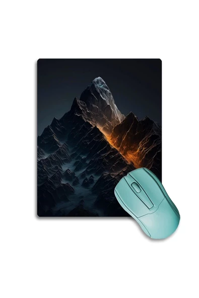 SonicTouch Epik Siyah Dağ Temalı Kaydırmaz Gaming Oyuncu Dikişsiz Mouse Pad17x21cm ürün görseli 1