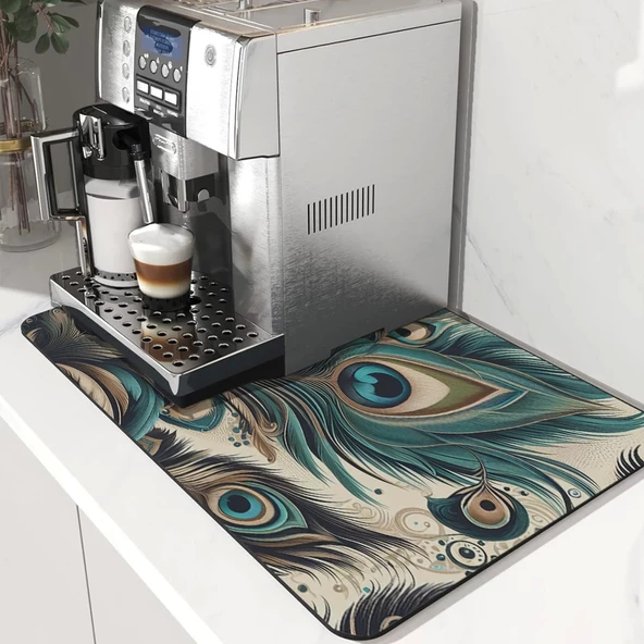 Valerine Life Kahve Makinesi Matı Su Geçirmez Kaymaz Yıkanabilir Çaycı, Çay Espresso Makinesi Pad 35x45cm 27KHD240112 ürün görseli 1