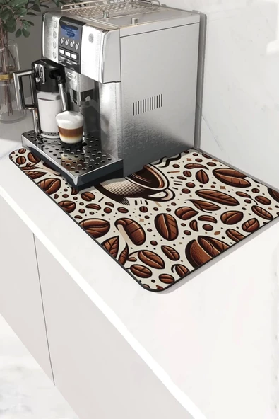 Valerine Life Kahve Makinesi Matı Su Geçirmez Kaymaz Yıkanabilir Çaycı, Çay Espresso Makinesi Pad 35x45cm 27KHD240101 ürün görseli 1