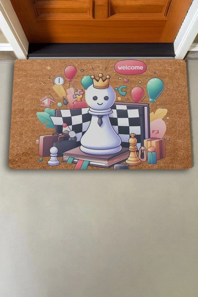 Valerine Life Satrançlı Welcome Kapı Önü Paspası 45x70cm - Resim 2