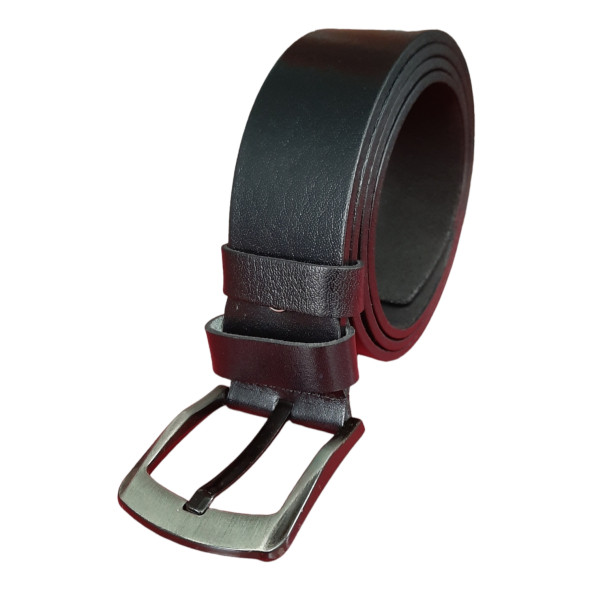 Erkek Spor Kemer 4,5 Cm. Düz Siyah Hakiki Deri (Vejetal Dana Derisi) Gvn-0056 ürün görseli 1