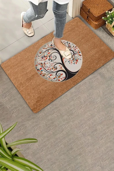 Valerine Life Dilek Ağacı Temalı Kapı Önü Paspası 45x70cm ürün görseli 1