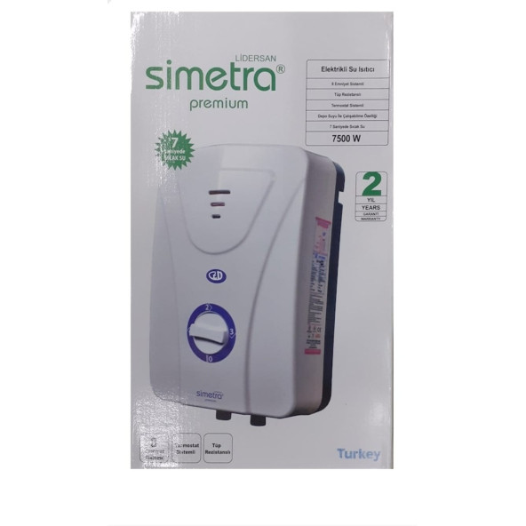 Simetra Premium elektrıklı Şofben kablolu tam takım set - Resim 4
