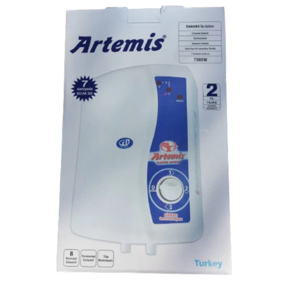 ARTEMİS elektro model  Elektrikli Şofben Ani Su Isıtıcı - Resim 3