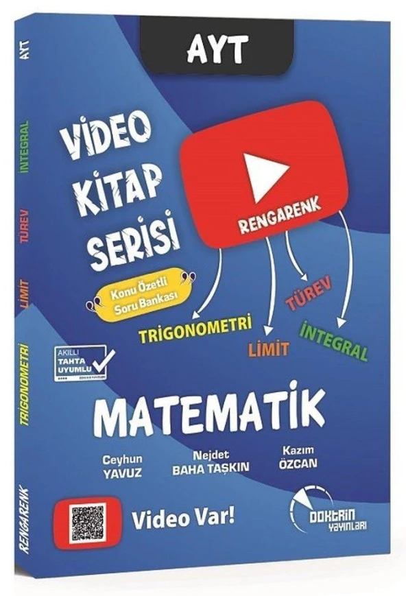 AYT Trigonometri Limit Türev İntergral Video Çözümlü Konu Özetli Soru Bankası Doktrin Yayınları ürün görseli 1