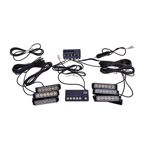 Space 7 fonksiyonlu çakar lamba 12-30v 6 led 6 adet sarı*sarı set / LAPA550-1 ürün görseli 1