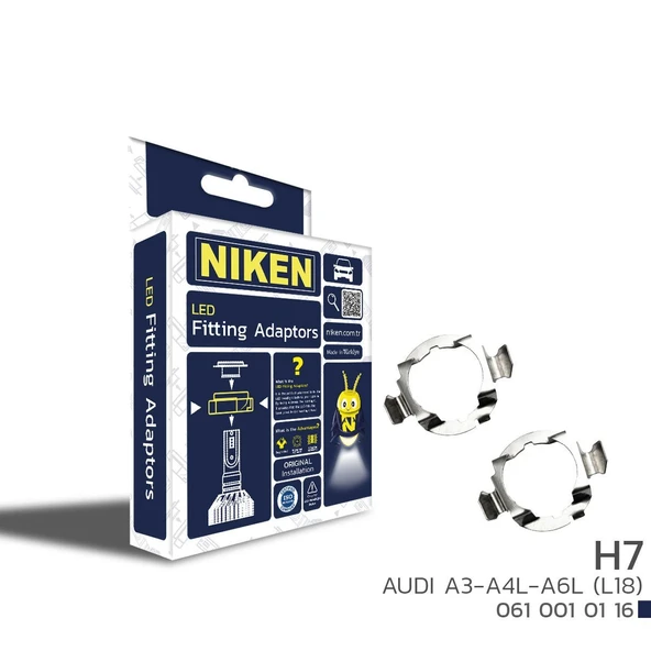 NİKEN H7 AUDI A3 - A4L-A6L (L18) Led xenon montaj aparatı adaptörü ürün görseli 1