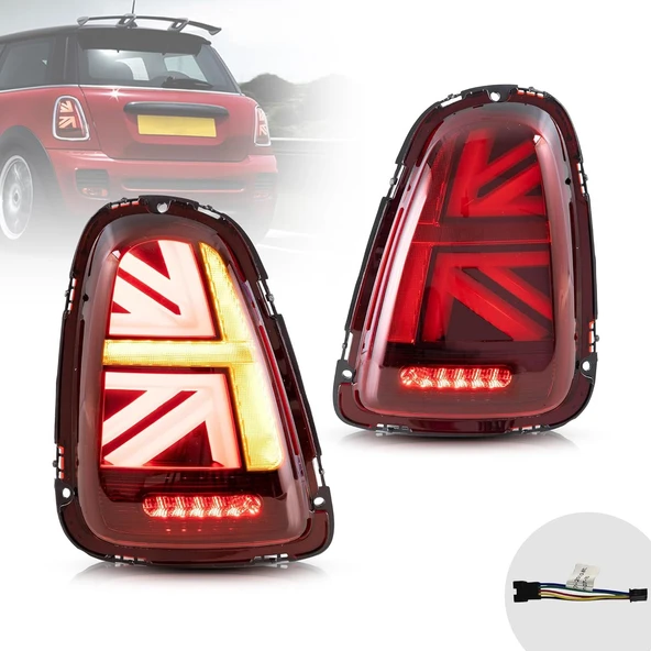 AUTOGP Mini cooper r59 stop lambası ledli british flag 2008 / 2014 kırmızı ürün görseli 1