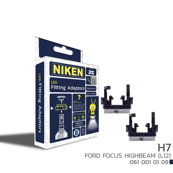 NİKEN H7 FORD FOCUS HIGHBEAM(L12 Led xenon montaj aparatı adaptörü ürün görseli 1