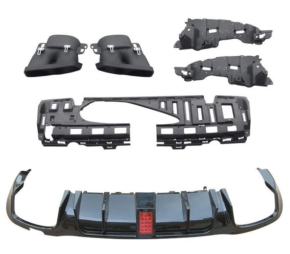 AUTOGP Mercedes w213 e63 amg brabus arka tampon difüzör ve egzoz ucu  2016 / 2019 ürün görseli 1