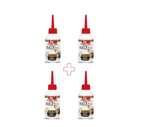 Biopetactive Biootic Kedi Ve Köpekler İçin Kulak Temizleyici 100m x 4 Adet ürün görseli 1