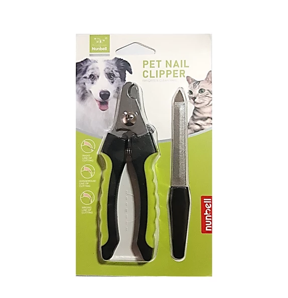Nunbell Kedi ve Köpekler İçin Tırnak Makası + Törpü 16 cm Yeşil ürün görseli 1