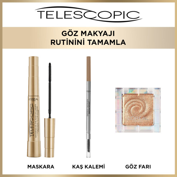 L'Oreal Paris Telescopic Maskara - Siyah - Resim 8