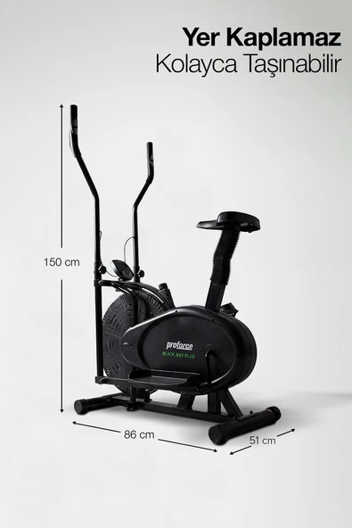 Proforce Blackway Eliptik Kondisyon Bisikleti - Resim 2