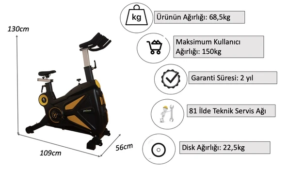 Proforce Ms 300 Spin Bike - Kondisyon Bisikleti - Resim 2