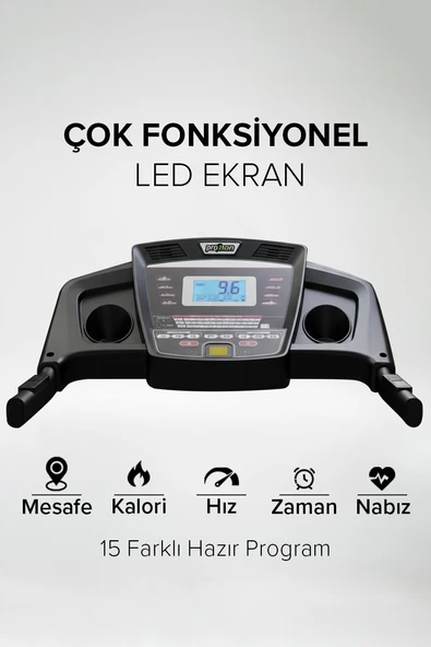 Proforce PROFORCE OPTIMUM  KOŞU BANDI 2,5 HP LED GÖSTERGE 0 - 14 km/s HIZ  KOLAY KURULUM - Resim 3