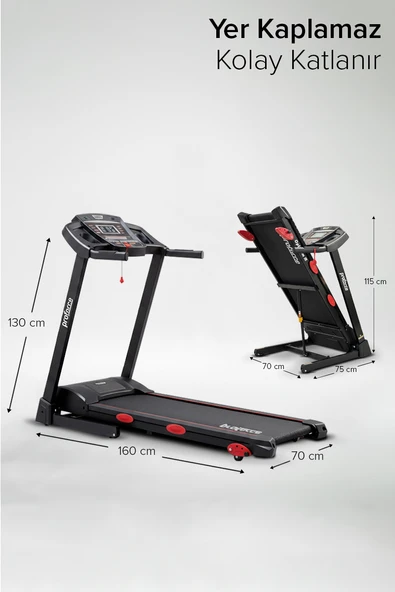 Proforce PROFORCE OPTIMUM  KOŞU BANDI 2,5 HP LED GÖSTERGE 0 - 14 km/s HIZ  KOLAY KURULUM - Resim 2