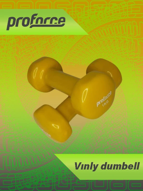 Proforce Vdb Dışı Vinil Kaplı Içi Çelik Döküm Ağırlık Dambıl 1 Kg -tek Adet ürün görseli 1