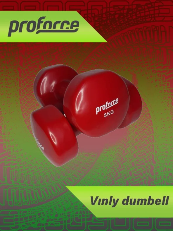 Proforce Vdb Dışı Vinil Kaplı Içi Çelik Döküm Ağırlık Dambıl 8 Kg -tek Adet ürün görseli 1