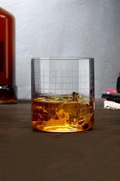 Paşabahçe Nude Glass Finesse Grid 4 Lü  Dof Viski Bardağı Seti 390CC D 4 HK ürün görseli 1