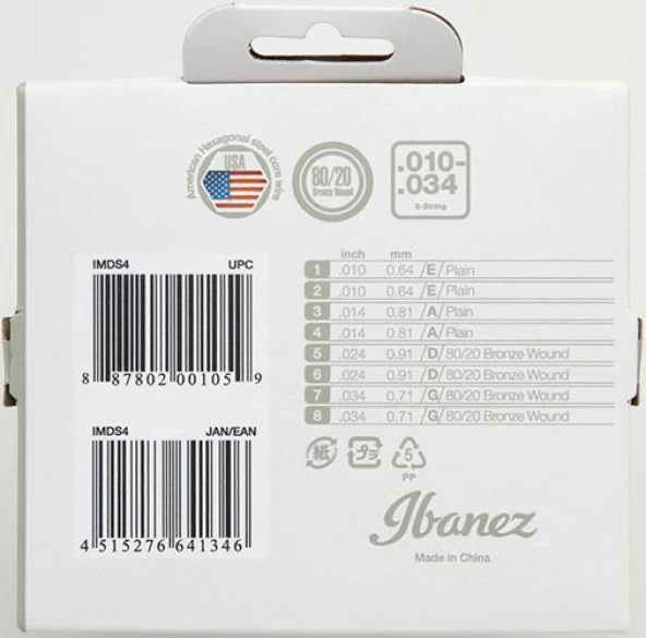 Ibanez IMDS4 Mandolin Strings Mandolin Teli SET (8 Tel) - Resim 3