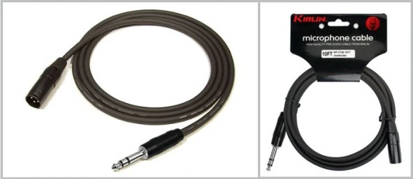 KIRLIN MP-273B-3M-BK  XLR-TRS 3 Metre Kablo ürün görseli 1