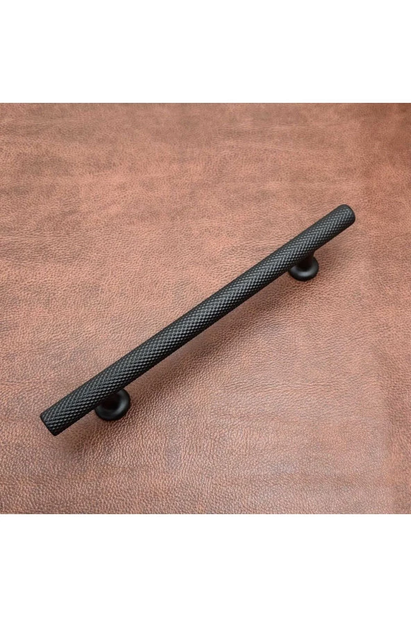 Mobilya Dolap Kulpu Mutfak Çekmece Kulpu Çizgili Doruk Mat Siyah 128 Mm 5 Adet ürün görseli 1