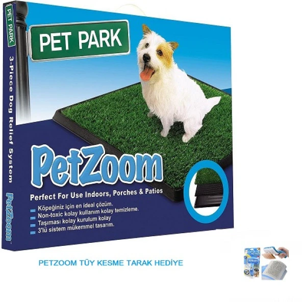 Petzoom Pet Park Tuvalet ve Petzoom Tarak Tüy Kesme Aleti Hediye ürün görseli 1