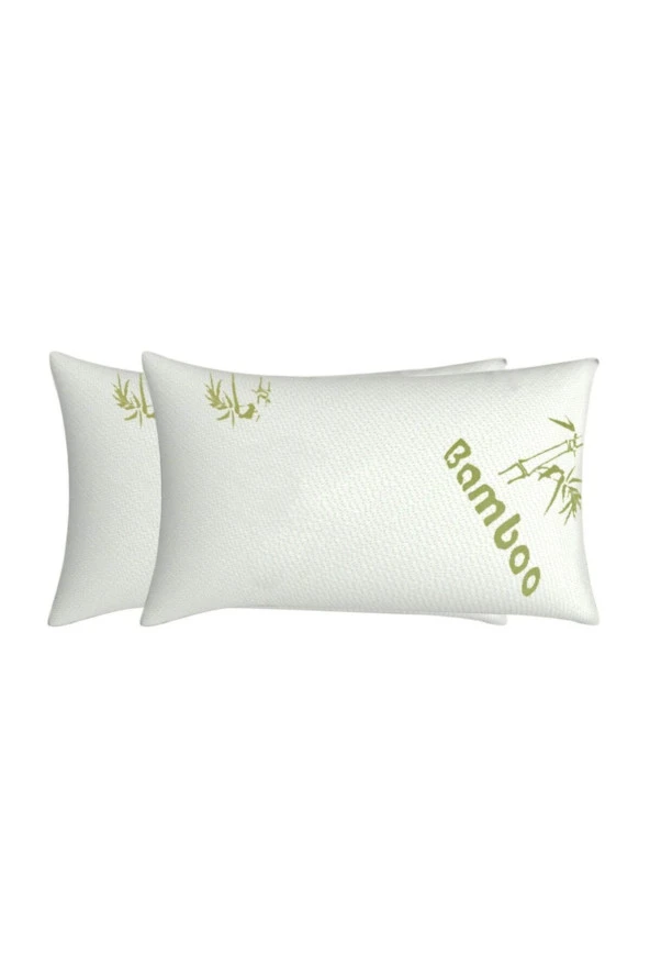 Bamboo yastık 50x70 visco Bamboo Yastık 2'li paket Çift kişilik bamboo Ortopedik yastık (2 ADET ürün görseli 1