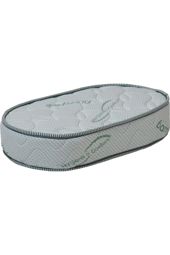 45X80 OPALİN Ahşap Sepet Beşik Yatağı Bamboo Oval Beşik Yatağı ürün görseli 1