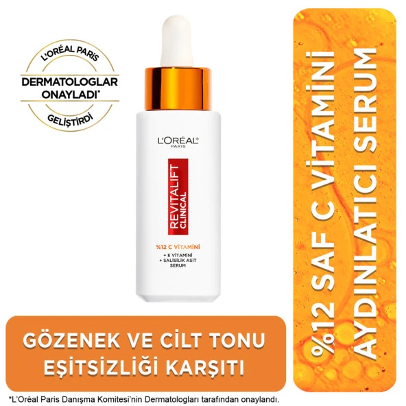 L'Oréal Paris Revitalift Clinical %12 Saf C Vitamini Aydınlatıcı Serum 30ml ürün görseli 1