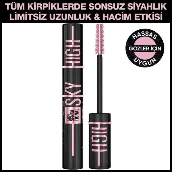 Maybelline New York Lash Sensational Sky High Cosmic Black Maskara ürün görseli 1