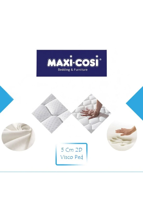 Maxi-Cosi 100x190 Cotton Ortopedik Yatak Şiltesi Visco Yatak Pedi ürün görseli 1