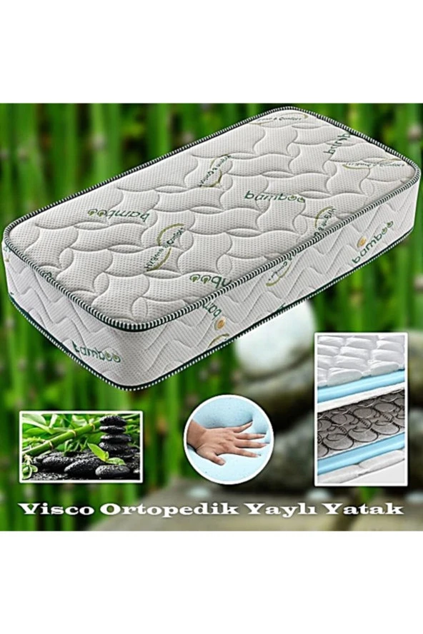 Ortopedik Visco Yaylı Yatak Tek Kişilik Çift Kişilik Bambu Visco Yatak ürün görseli 1