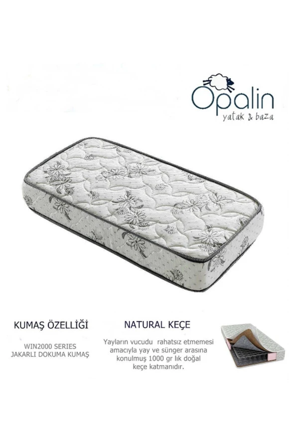 OPALİN TUĞRALI 80x190 Cm ORTOPEDİK YAYLI YATAK ürün görseli 1
