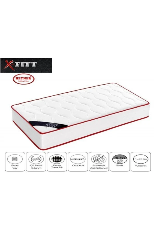 X-Fittbed 100x200 Cm Ortopedik Yaylı Yatak Ortopedik Lüx Su Yolu Cotton 100X200 Yaylı Yatak ürün görseli 1
