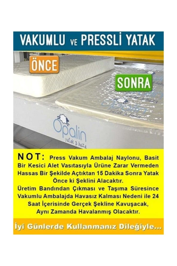Aloe vera Ortopedik Yaylı Yatak 100x180 Cm ürün görseli 1