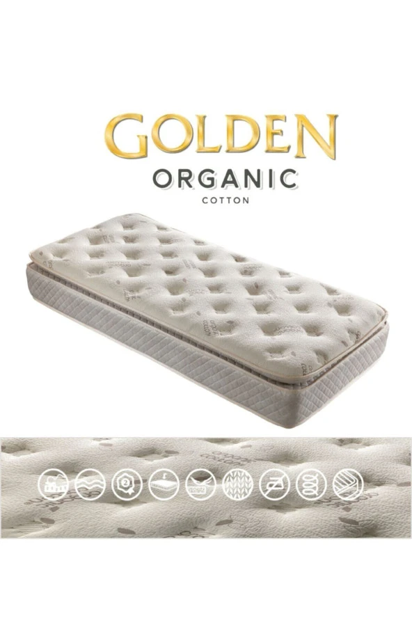 Ortopedik Yaylı Yatak Kuş Tüyü Pedli Organic Cotton Yatak Tek Kişilik Çift Kişilik Çocuk Yataları ürün görseli 1
