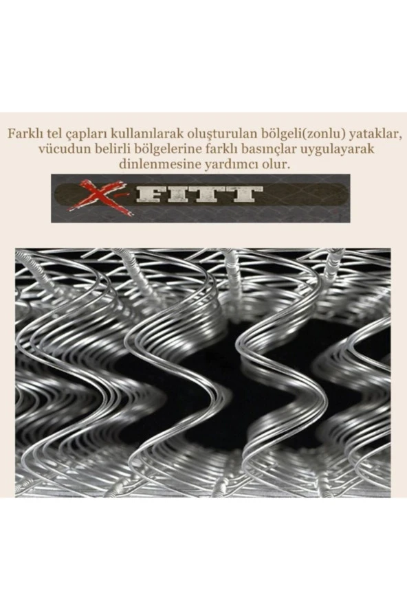 X-Fittbed 120x200 Cm Ortopedik Yaylı Yatak Ortopedik Lüx Su Yolu Cotton 120X200 Yaylı Yatak ürün görseli 1