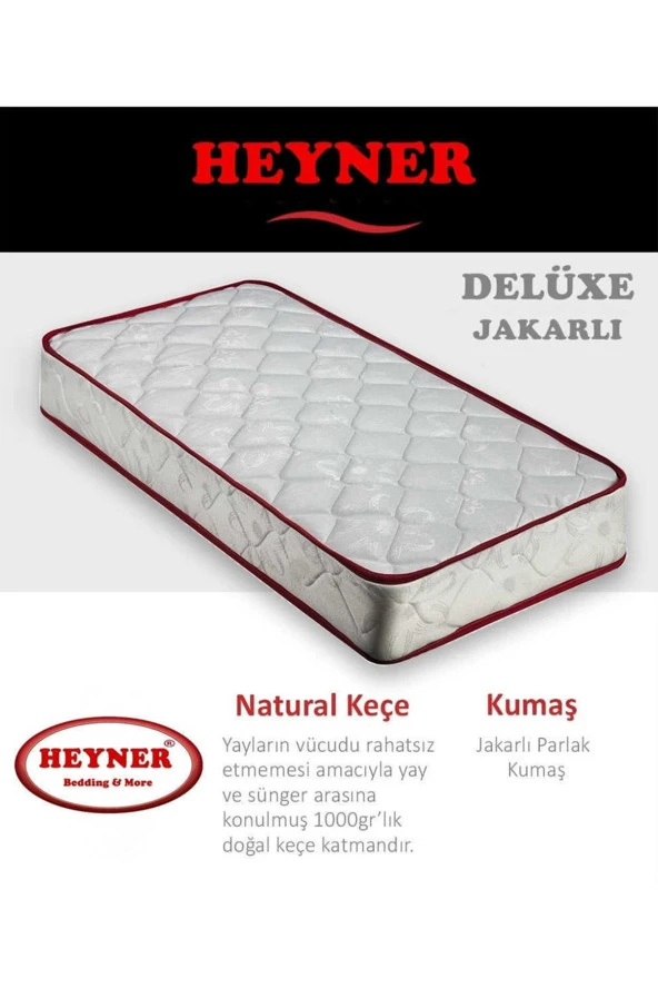 DELÜXE Jakarlı Ortopedik Yaylı Yatak 130x190 Cm ürün görseli 1