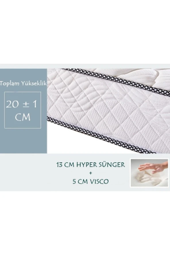 90x170 Balanced Cotton Ortopedik Visco Yatak - Resim 4