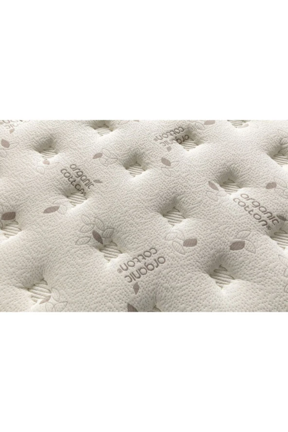 Golden 90x190 Ortopedik Yaylı Yatak Kuş Tüyü Pedli Organic Cotton Yaylı Yatak ürün görseli 1