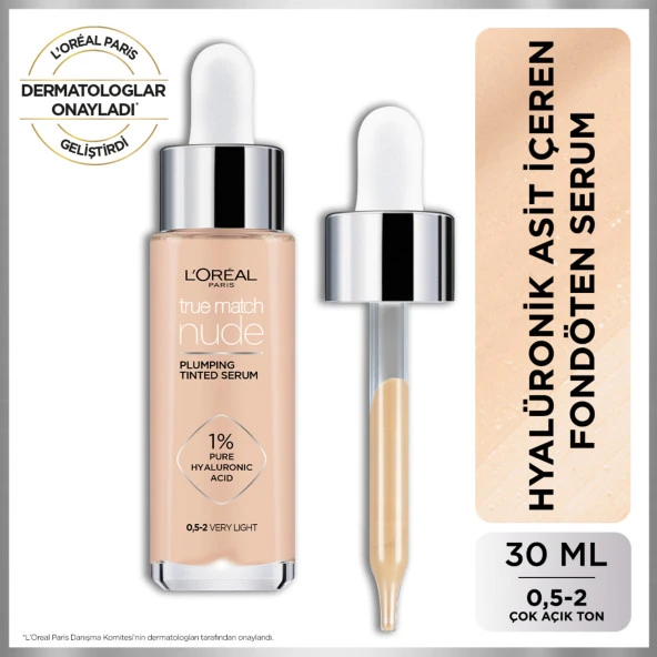 L'Oréal Paris True Match Nude Fondöten Serum 0.5-2 Very Light ürün görseli 1