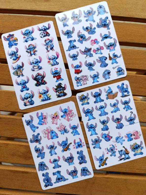 Stich Sticker Etiket Seti 4 sayfa a6 Boy ürün görseli 1