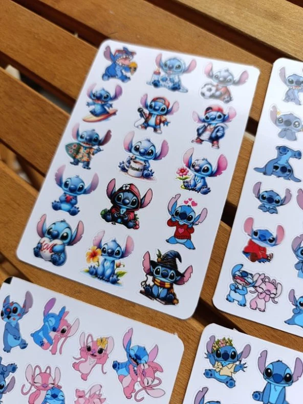 Stich Sticker Etiket Seti 4 sayfa a6 Boy - Resim 2