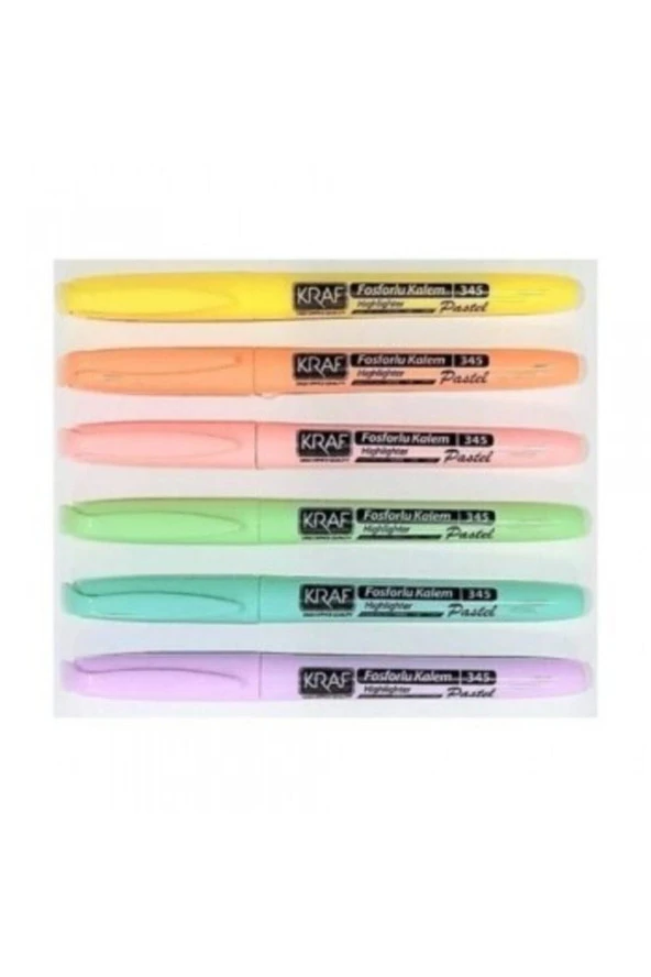 Pastel Fosforlu Kalem Cep Tipi 6 Renk Set ürün görseli 1