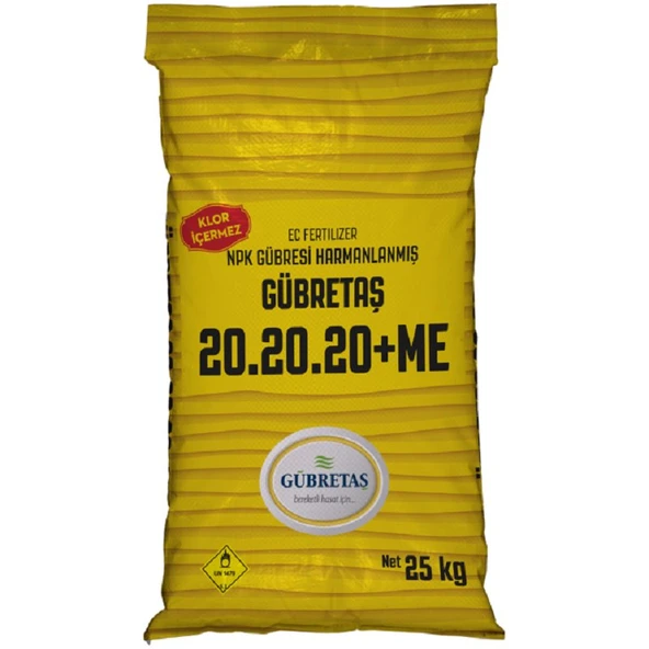 Gübretaş 20.20.20 + ME 25 Kg Damla Sulama Toz Gübre ürün görseli 1