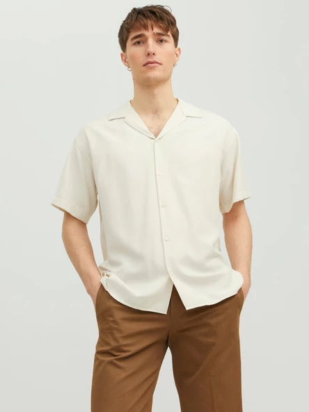 Jack&Jones Oversize Minimalist Kısa Kol Erkek Gömleği ürün görseli 1